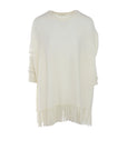 Pull Interdee écru frangé