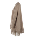 Pull Interdee taupe frangé