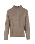 Pull Interdee maille torsadée taupe/ strass