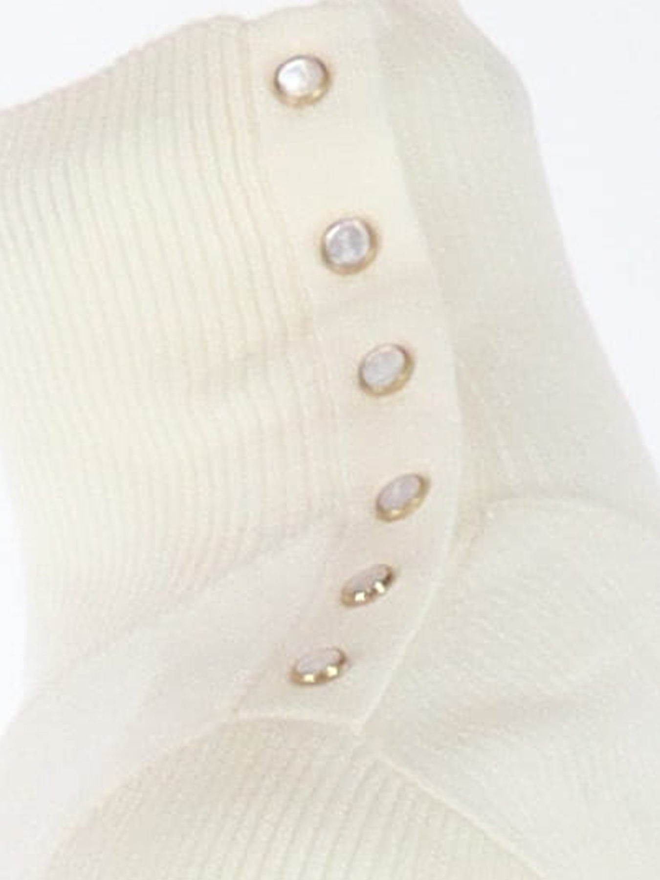 Pull Interdee écru à boutonnage d’épaule