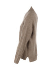 Pull Interdee maille torsadée taupe/ strass