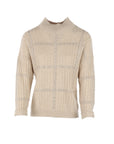 Pull Interdee maille torsadée beige/ strass