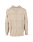 Pull Interdee maille torsadée beige/ strass