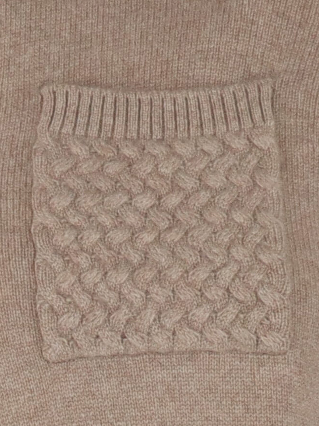Pull Interdee taupe poche torsadée