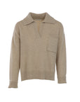 Pull Interdee beige poche torsadée