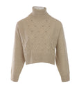 Pull Interdee motif losanges beige /strass