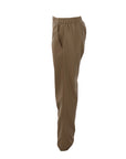 Pantalon droit cuir végan beige foncé