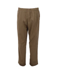 Pantalon droit cuir végan beige foncé