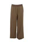 Pantalon large cuir vegan beige foncé Interdee