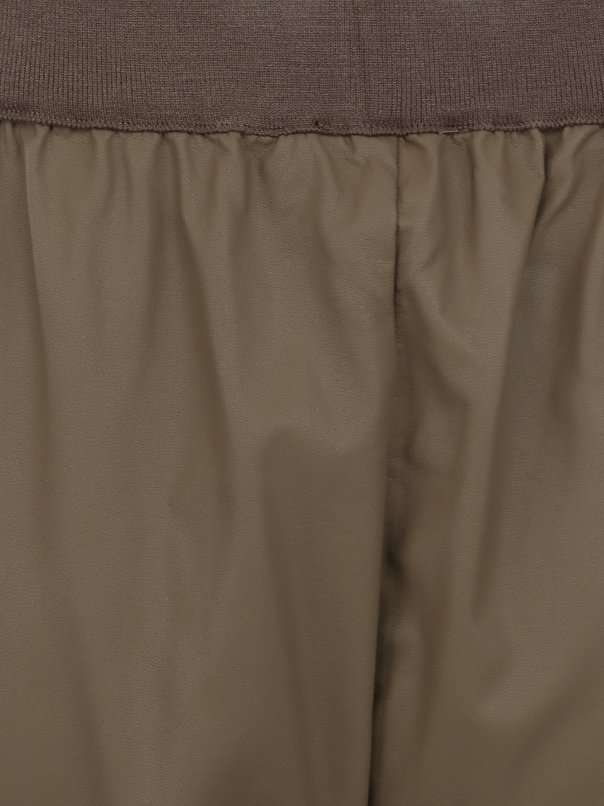 Pantalon large cuir vegan beige foncé Interdee