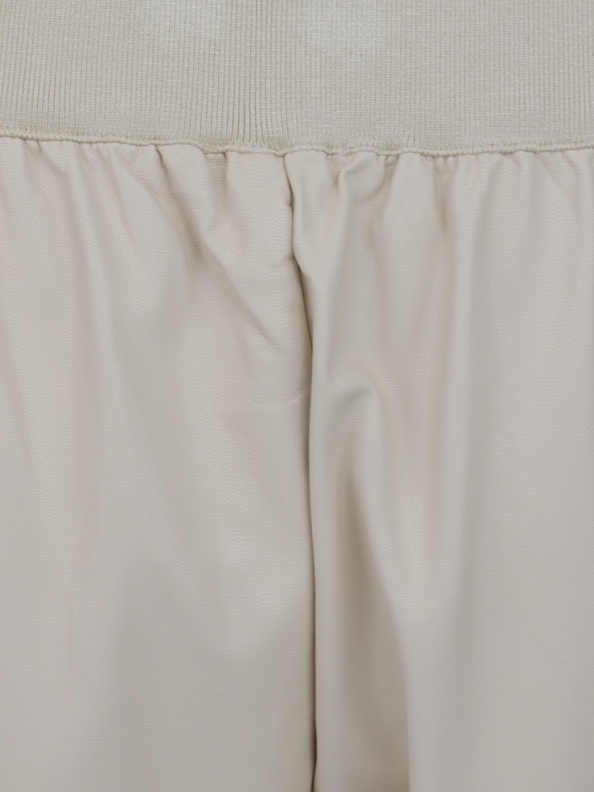 Pantalon large en cuir vegan Interdee écru