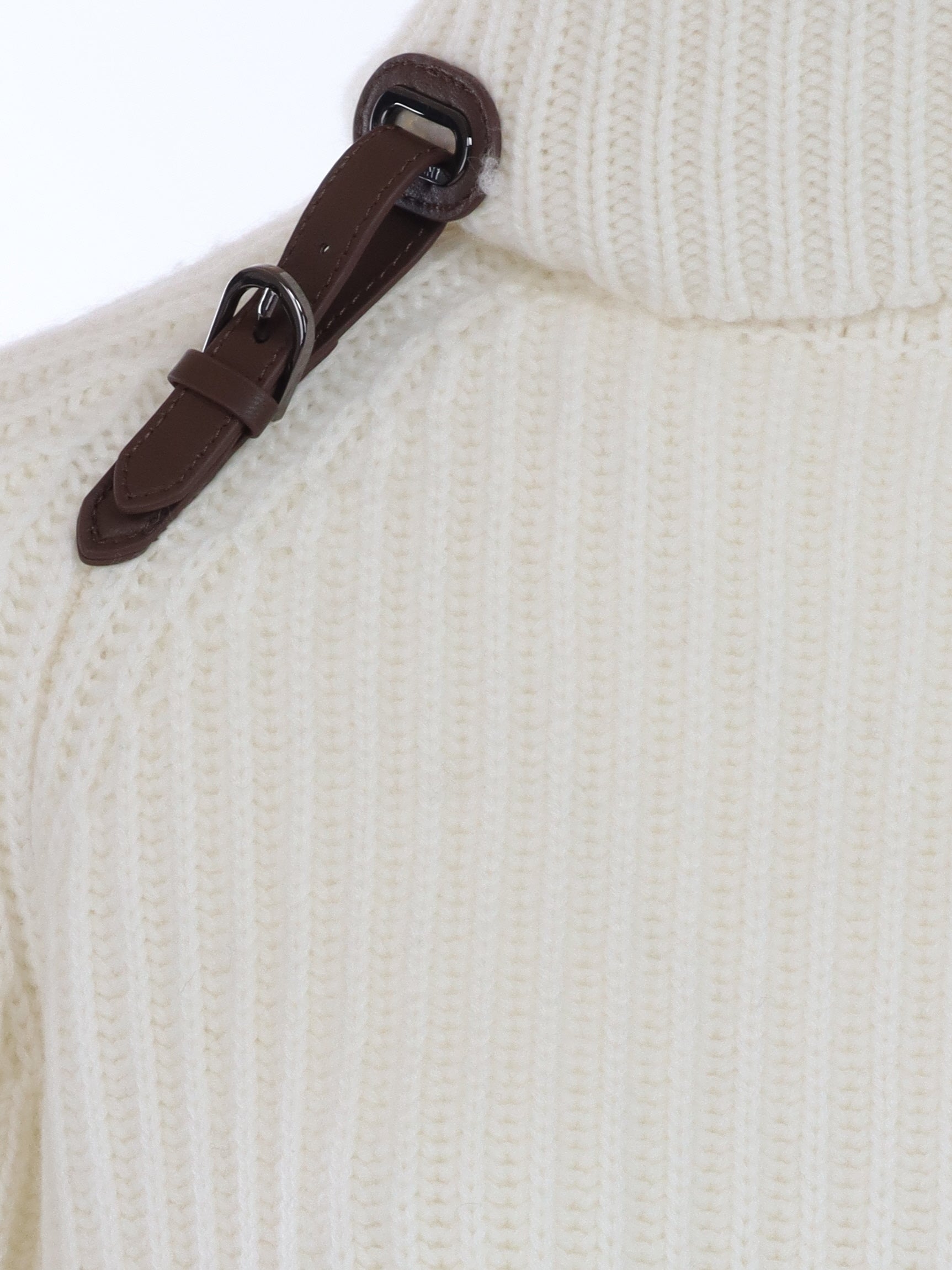 Pull col roulé écru Interdee martingale col