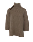 Pull col roulé taupe Interdee martingale col