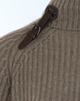 Pull col roulé taupe Interdee martingale col