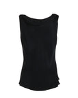Top soie mélangée noir Natacha