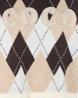 Pull jaquard COCO beige-coffee