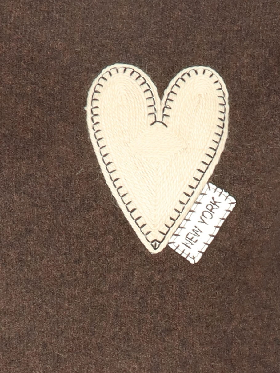 Pull COEUR brodé coffee