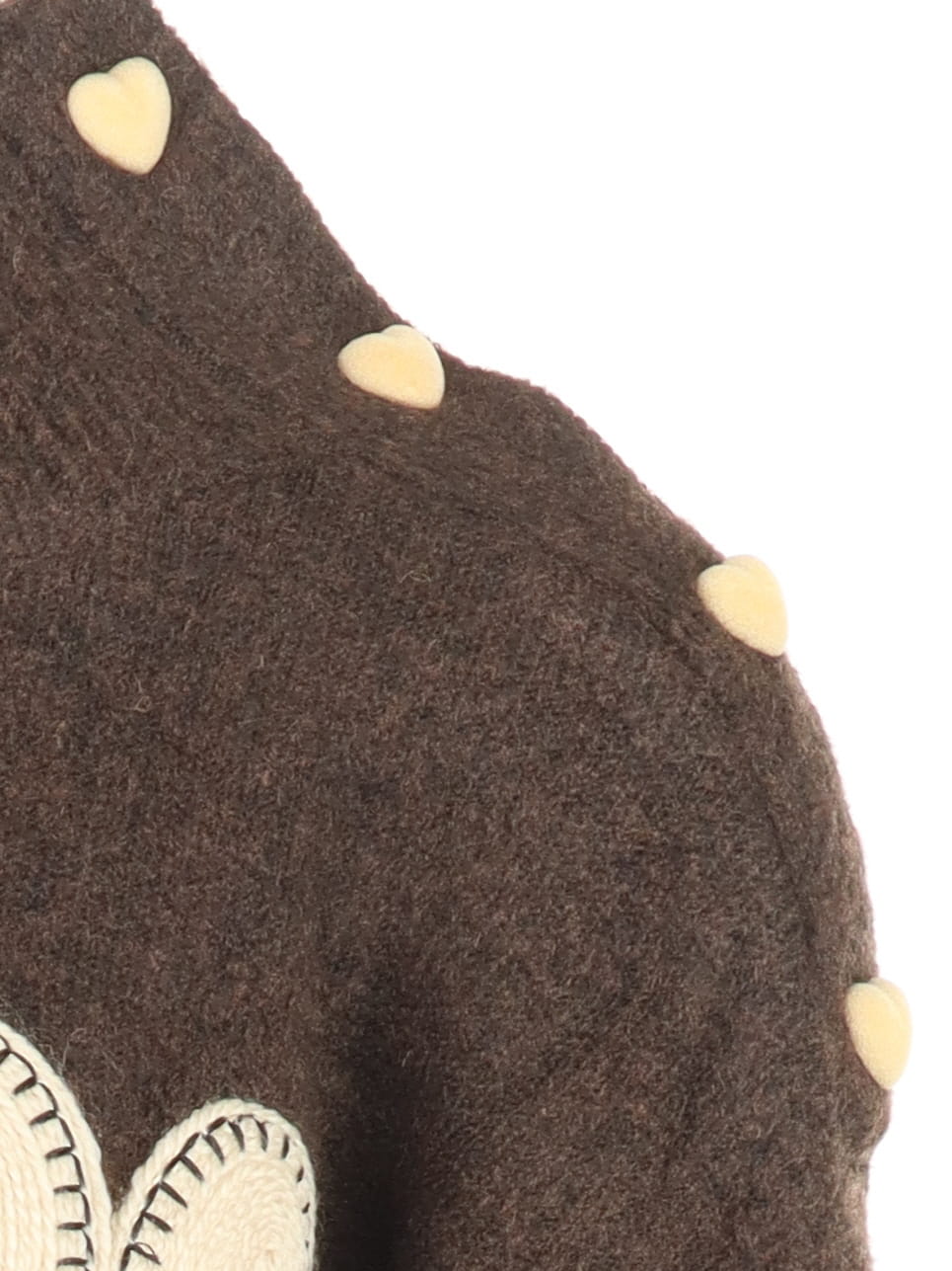 Pull COEUR brodé coffee