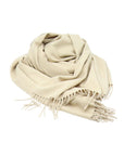 Echarpe unie mélange de laine beige