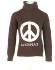 Pull col roulé PEACE & LOVE coffee