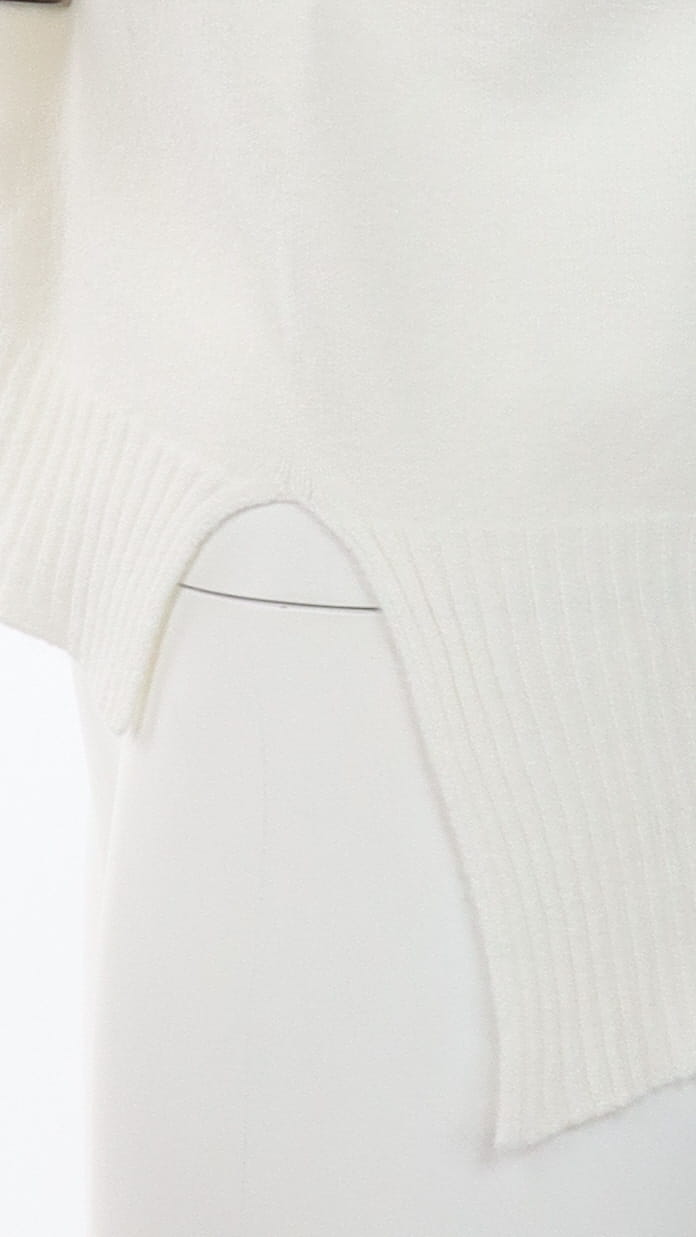 Pull col V fendu Marley écru