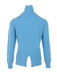 Pull col montant bleu azur