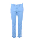 Pantalons chino coton bleu azur