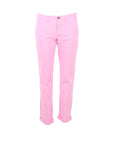 Pantalon chino coton stretch rose