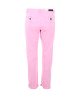 Pantalon chino coton stretch rose