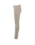 Pantalon cargo coton skinny beige