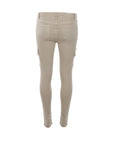 Pantalon cargo coton skinny beige