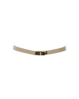 Ceinture fine cuir taupe fermoir doré