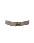 Ceinture cuir taupe fermoir doré