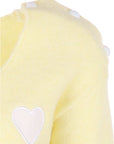 Pull COEUR jaune clair
