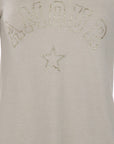 Sweat col V AMOUR beige