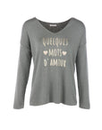 Sweat MOTS D AMOUR kaki