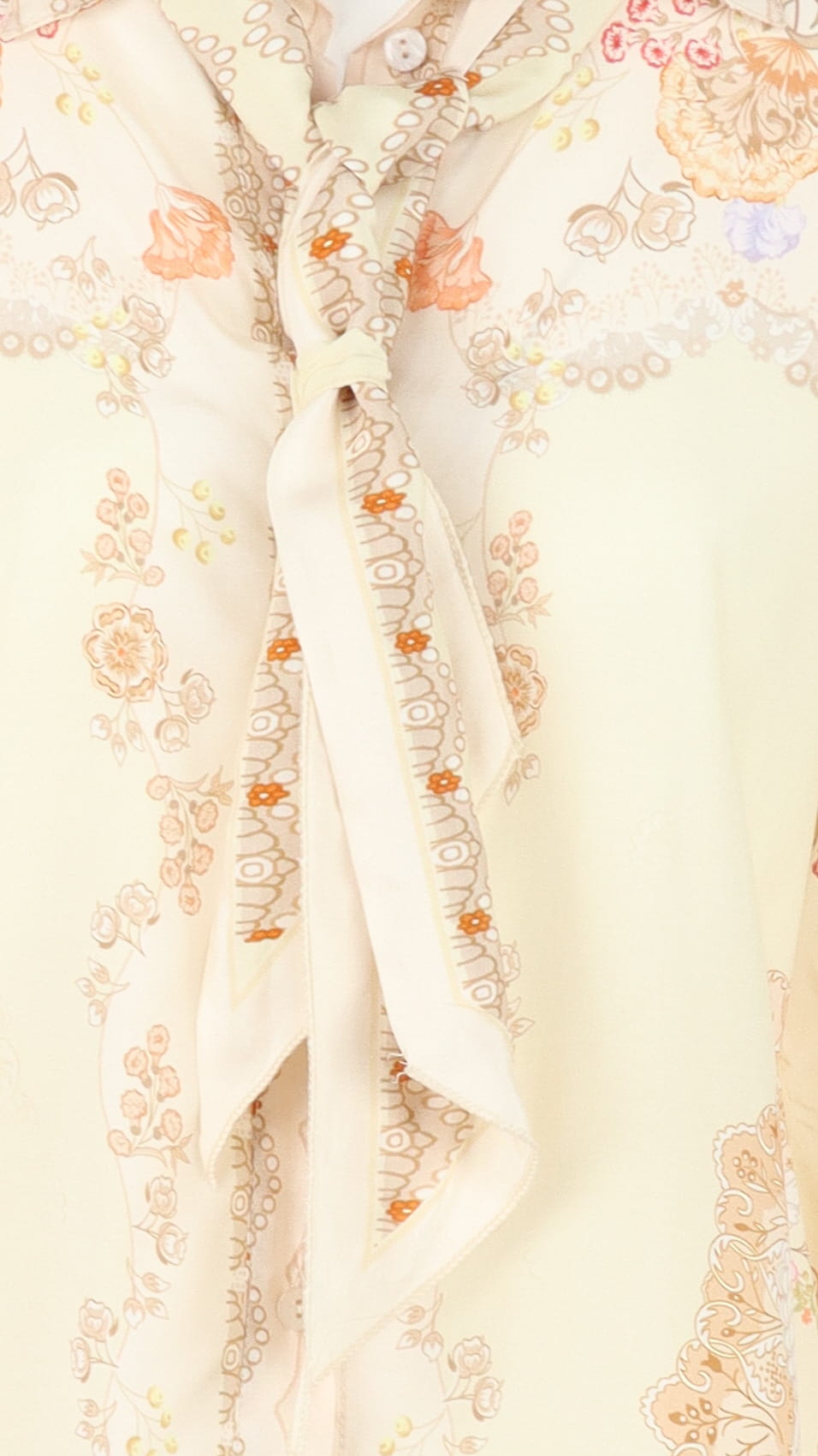 Chemise foulard jaune imprimé