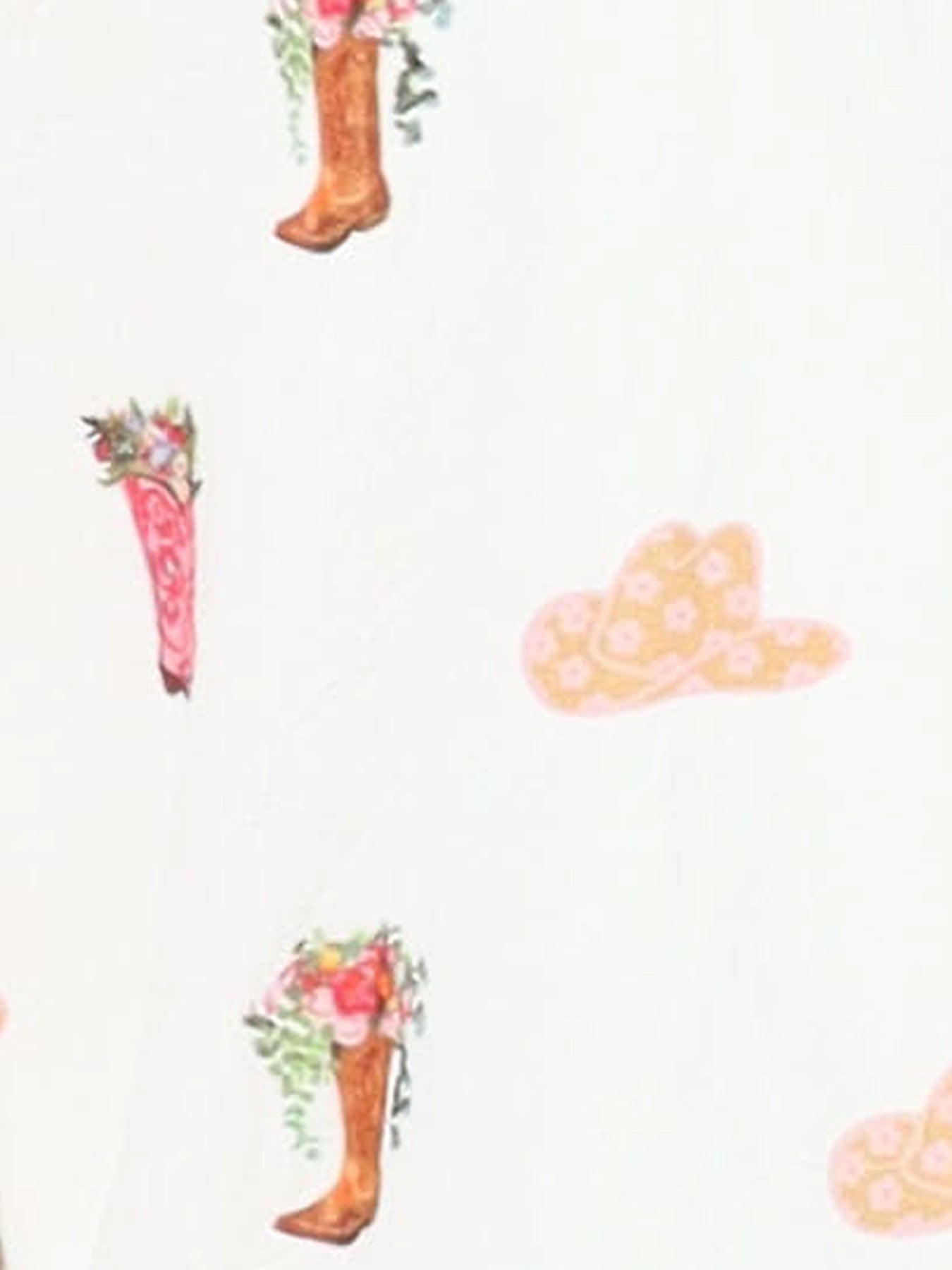 Blouse col mao blanc motifs texans