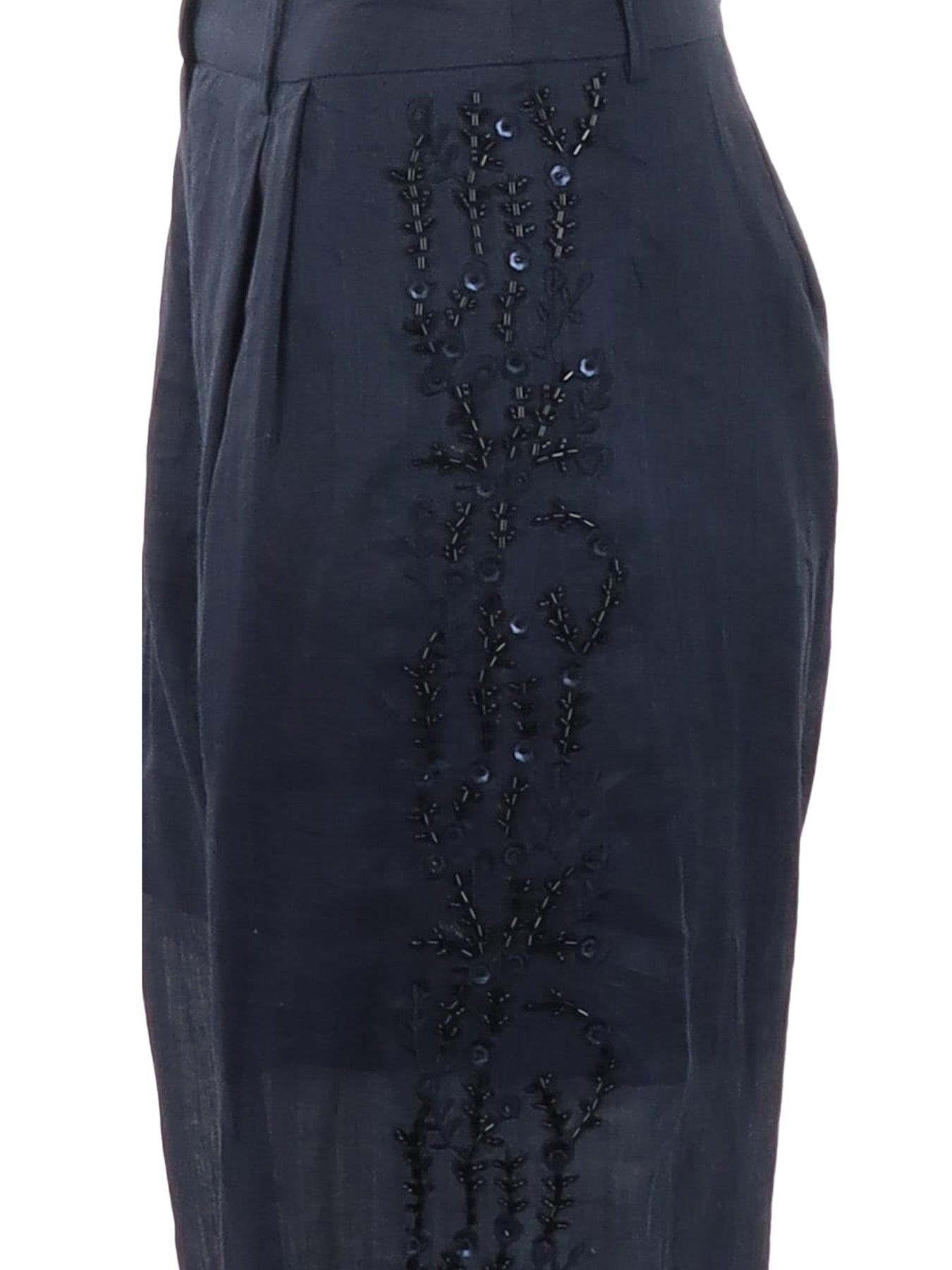 Pantalon lin marine strass Interdee