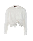 Chemise lin blanc Interdee col Victorien