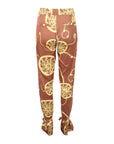 Pantalon foulard mocca imprimé Gil Santucci