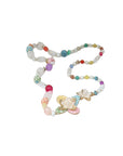 Collier fleur raffia rayures
