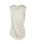 Top drapé écru Natacha