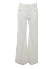 Jeans blanc large poches italiennes
