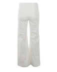 Jeans blanc large poches italiennes