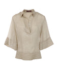 Blouse sable lin strass Interdee