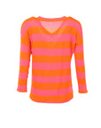 pull à rayures CIAO BELLA orange-rose
