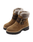 Bottines en croûte de cuir tabac La Thuile 978