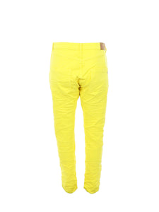 Jeans boutons strass jaune PdJ