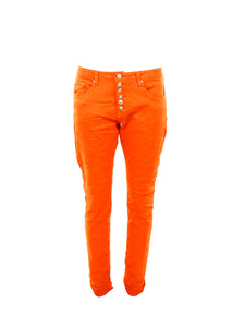 Jeans boutons strass orange PdJ